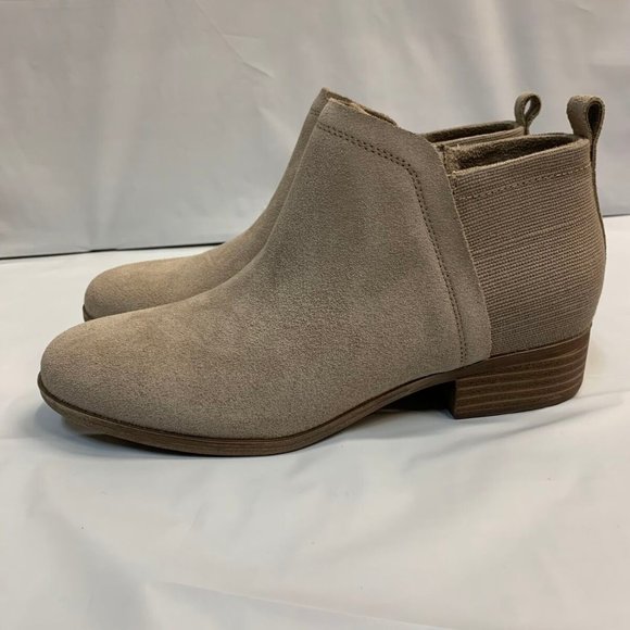Toms Womens Deia Desert Taupe Ankle Booties NO BOX - Picture 2 of 7